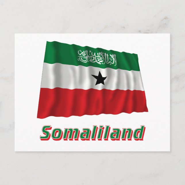 Carte Postale Drapeau du Somaliland portant le nom (Devant)