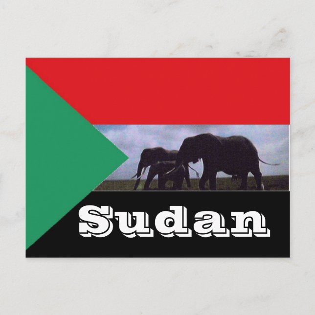 Carte Postale drapeau du Soudan (Devant)