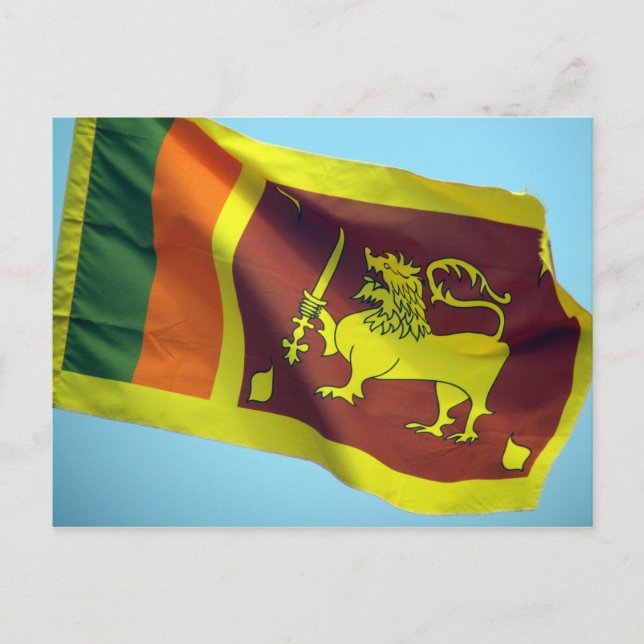 Carte Postale drapeau du Sri Lanka (Devant)