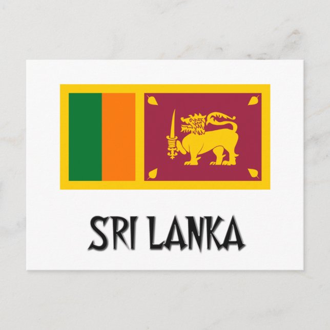 Carte Postale Drapeau du Sri Lanka (Devant)