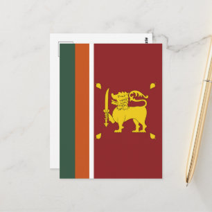 Carte Postale Drapeau du Sri Lanka