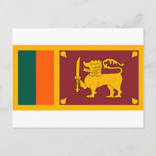 Carte Postale Drapeau du Sri Lanka (ශ් ‍ රී ලං කා ති වේ ජා  de  