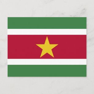 Carte postale drapeau du Suriname