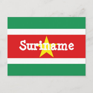 Carte Postale drapeau du Suriname