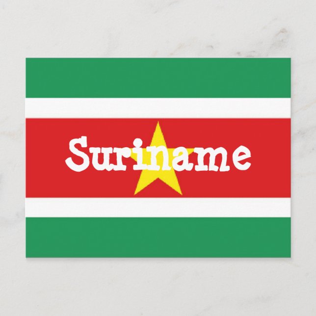 Carte Postale drapeau du Suriname (Devant)