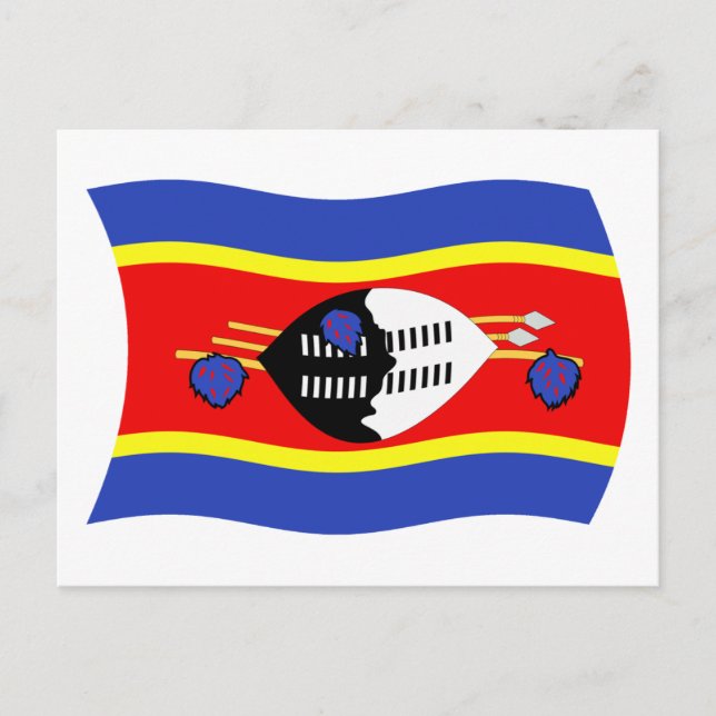 Carte postale drapeau du Swaziland (Devant)
