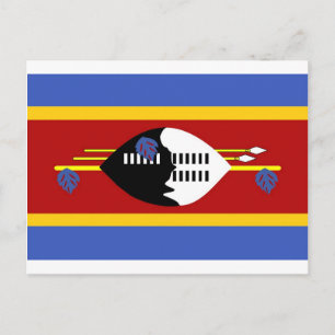 Carte Postale drapeau du Swaziland