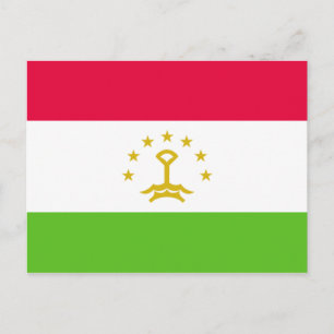 Carte Postale drapeau du tadjikistan