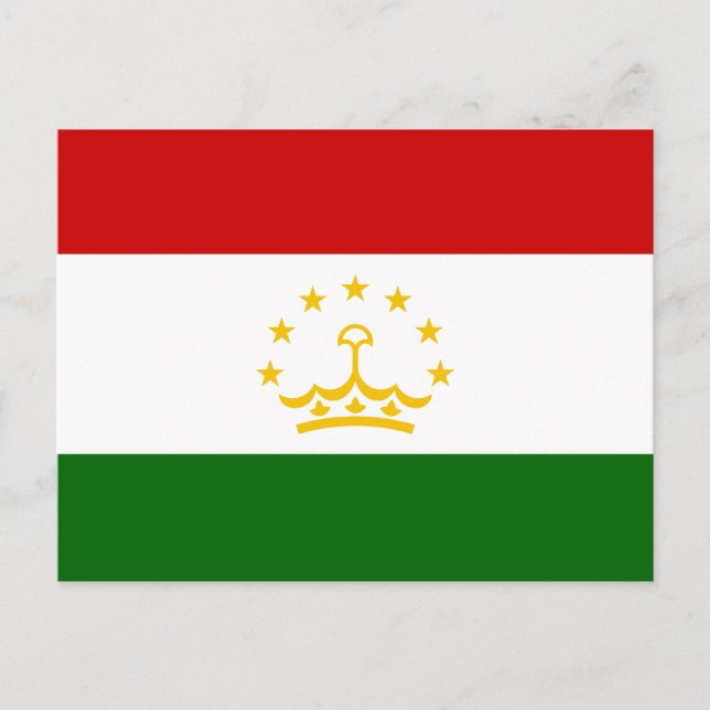 Carte Postale Drapeau du Tadjikistan (Devant)