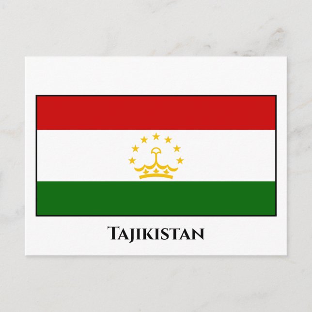 Carte Postale Drapeau du Tadjikistan (Devant)