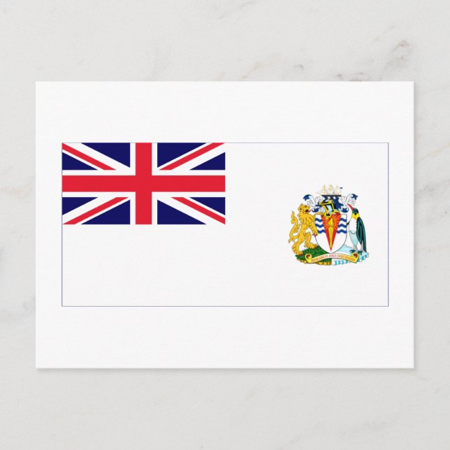 Carte Postale Drapeau du territoire antarctique britannique (Devant)