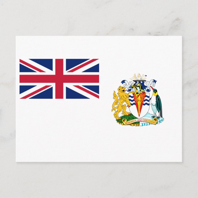 Carte Postale Drapeau du Territoire antarctique britannique (Devant)
