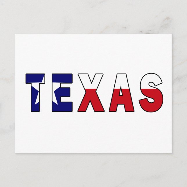 Carte Postale Drapeau du Texas (Devant)