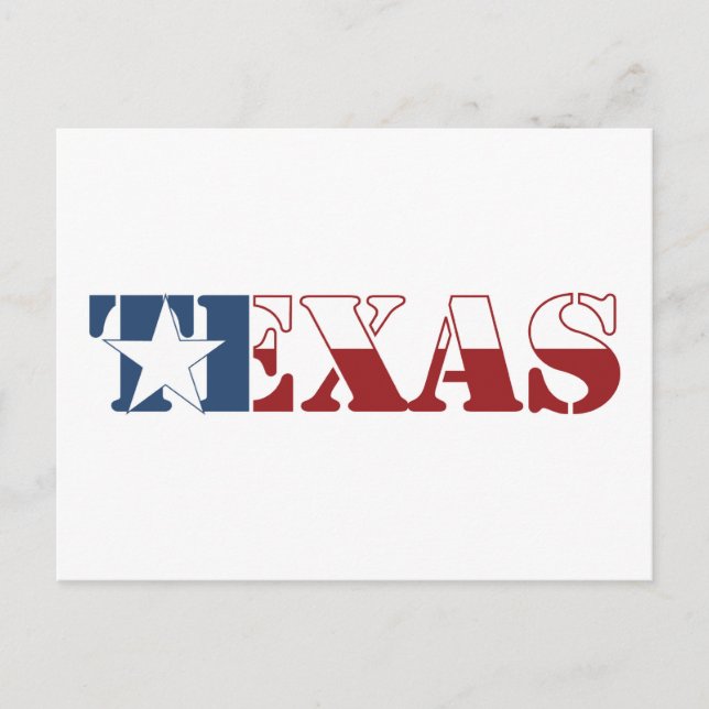 Carte Postale Drapeau du Texas (Devant)
