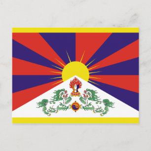 Carte Postale Drapeau du Tibet libre