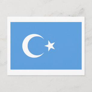 Carte Postale Drapeau du Turkestan oriental Ouyghur