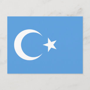 Carte Postale Drapeau du Turkestan oriental Ouyghur