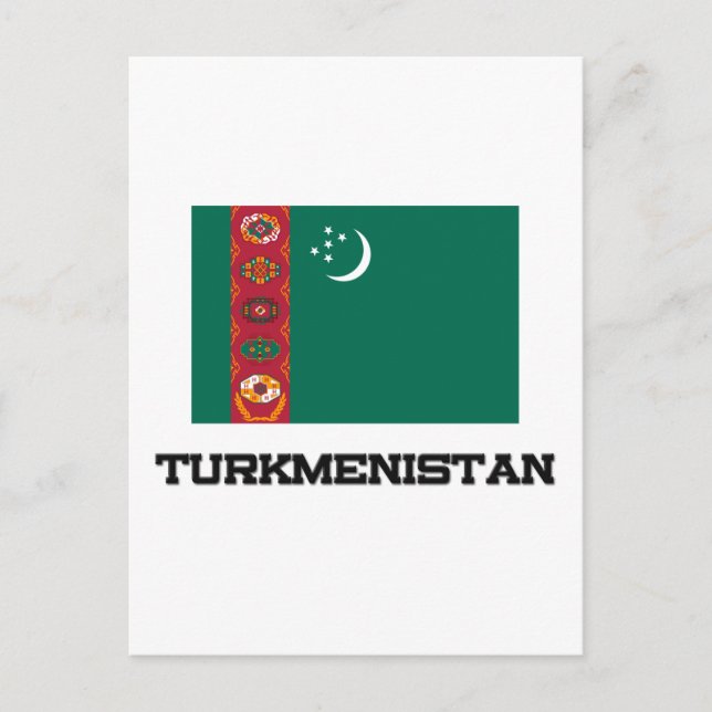 Carte Postale Drapeau du Turkménistan (Devant)