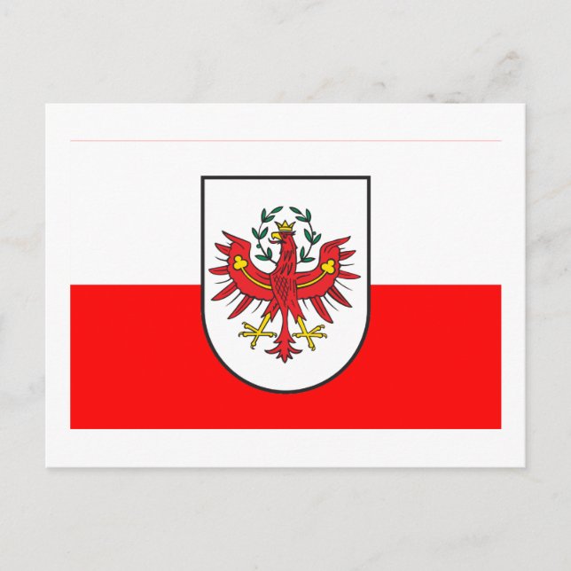 Carte Postale Drapeau du Tyrol, Autriche (Devant)