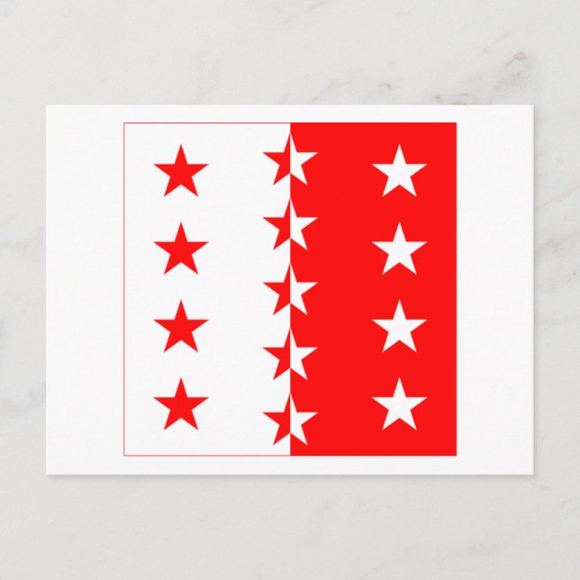 Carte Postale Drapeau du Valais (Devant)