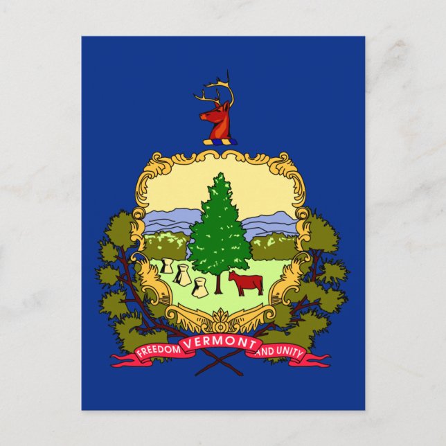 Carte Postale Drapeau du Vermont (Devant)