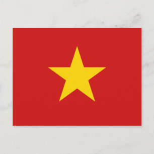 Carte postale drapeau du Vietnam