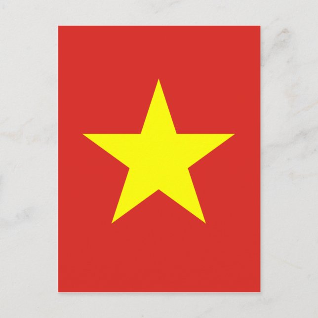 Carte Postale Drapeau du Vietnam - Quatuor c ỳ Viêt Nam (Devant)