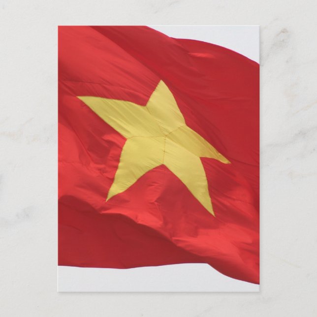Carte Postale drapeau du vietnam rouge (Devant)