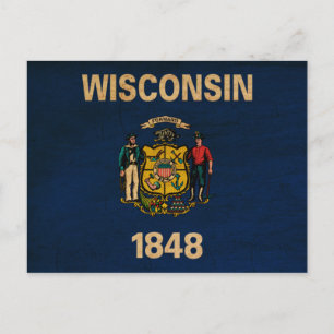 Carte Postale Drapeau du Wisconsin