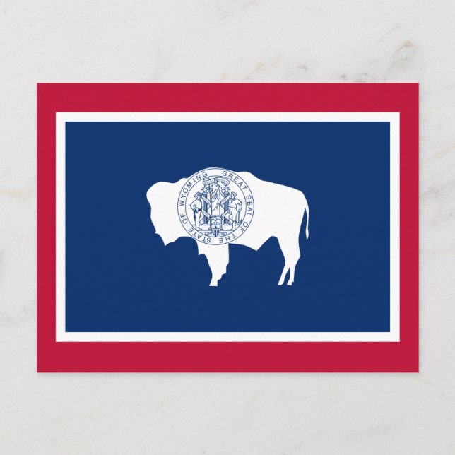 Carte Postale Drapeau du Wyoming (Devant)