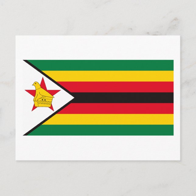 Carte postale Drapeau du Zimbabwe (Devant)