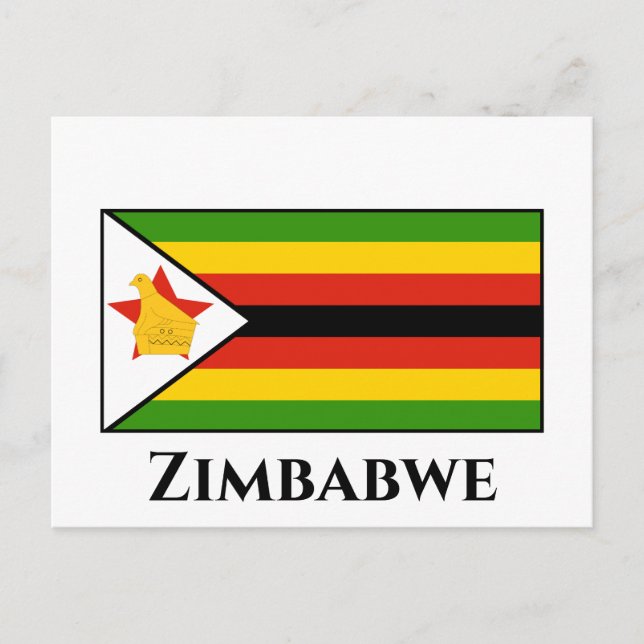 Carte Postale Drapeau du Zimbabwe (Devant)