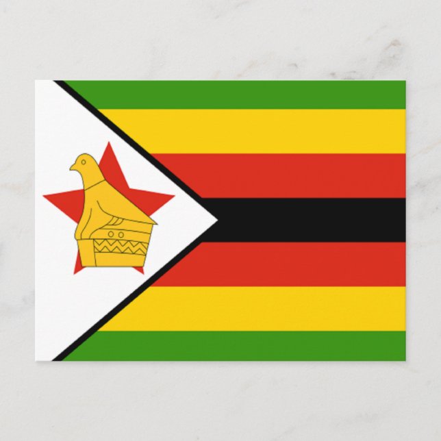 Carte Postale Drapeau du Zimbabwe (Devant)
