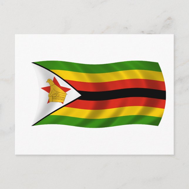 Carte Postale Drapeau du Zimbabwe (Devant)
