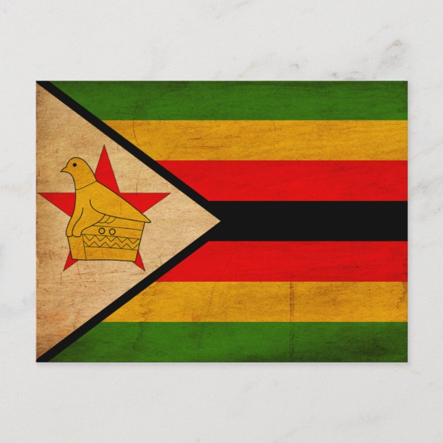 Carte Postale Drapeau du Zimbabwe (Devant)
