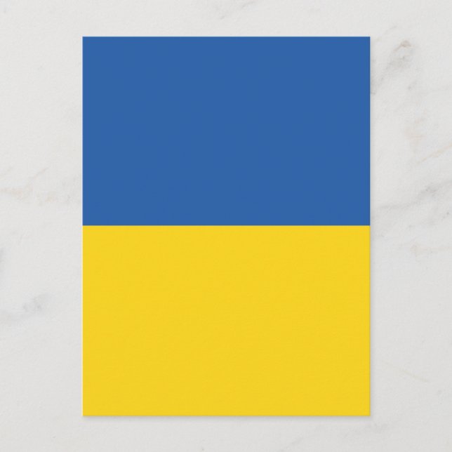 Carte Postale Drapeau d'Ukraine (Devant)