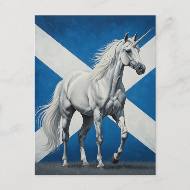 Carte Postale Drapeau écossais de Unicorn (Devant)