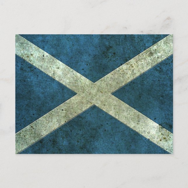 Carte Postale Drapeau écossais Effet Acier vieilli (Devant)