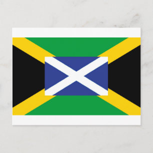Carte Postale Drapeau écossais jamaïcain - Jamaïque - Écosse