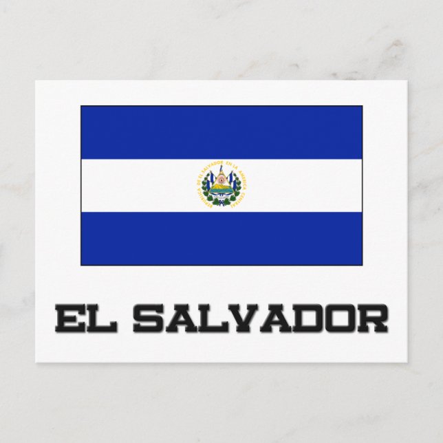 Carte Postale Drapeau El Salvador (Devant)