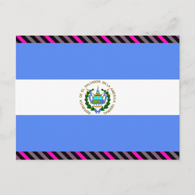 Carte Postale Drapeau El Salvador (Devant)