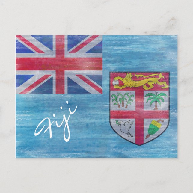 Carte Postale Drapeau en détresse aux Fidji (Devant)