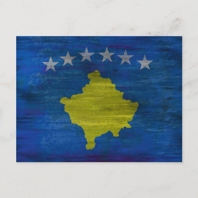 Carte Postale Drapeau en détresse du Kosovo (Devant)