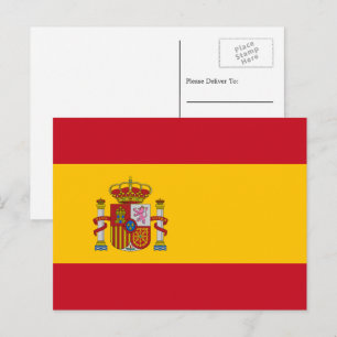 Carte Postale Drapeau espagnol, Drapeau espagnol