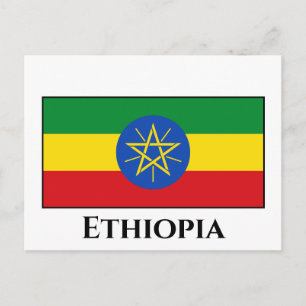Carte Postale Drapeau éthiopien