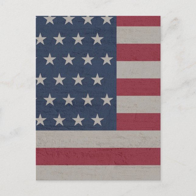 CARTE POSTALE DRAPEAU FÊTE DU 4 JUILLET  (Devant)