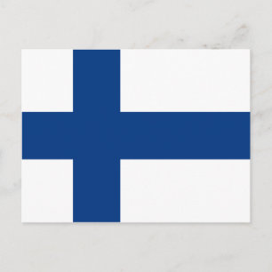 Carte postale drapeau finlandais