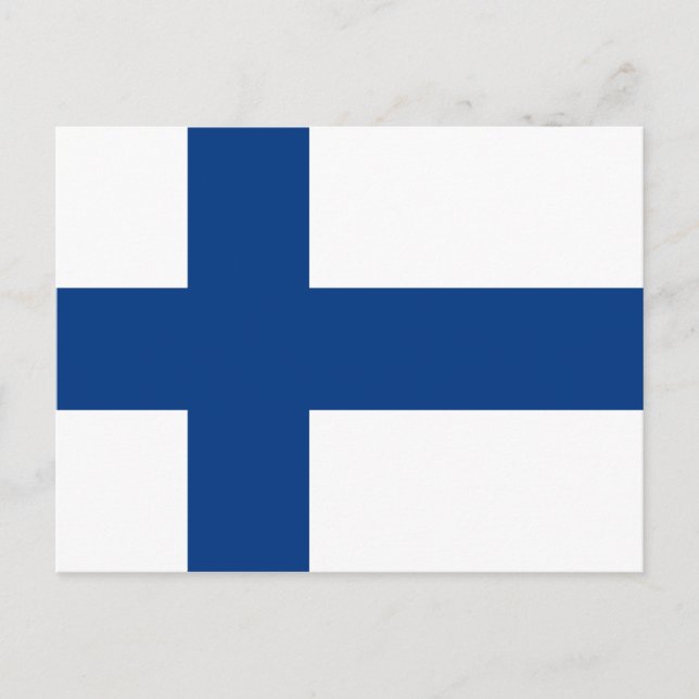 Carte postale drapeau finlandais (Devant)