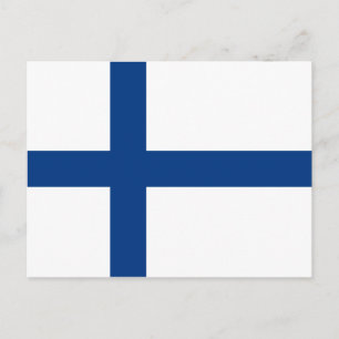 Carte Postale Drapeau Finlande