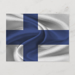 Carte Postale Drapeau Finlande